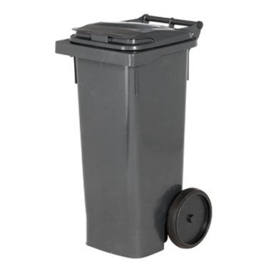 80 L waste bin + lid, grey Afnor