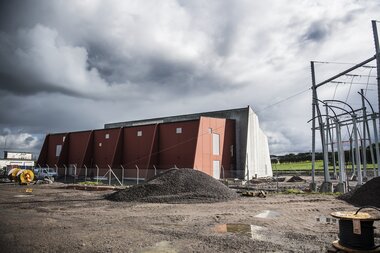 Bygging av Opstad transformatorstasjon