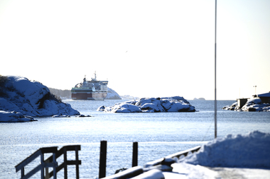 Oslofjord i vinterstemning