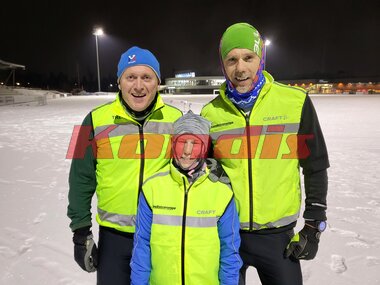 F.v.: Stein Terje Dahl, Veronica Bertheussen og Bård Espeland på trening med Kondistreninga Jessheim