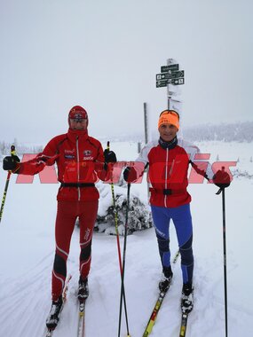 Jan Erik Bakken og Rolf Bakken på første felles skitur for sesongen