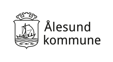 Digital logo sidestilt, i svart
