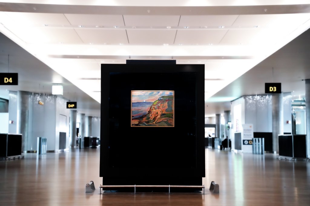 Malerier av Edvard Munch på Oslo lufthavn
