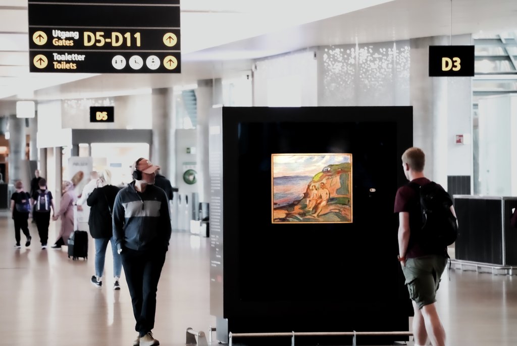 Malerier av Edvard Munch på Oslo lufthavn