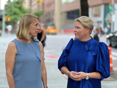 Minister of Foreign Affairs Anniken Huitfeldt and Minister of International Development  Anne Beathe Tvinnereim
