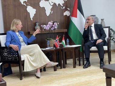 Foreign Minister Huitfeldt's visit to Palestine