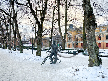 Karl Johans gate i vinterdrakt