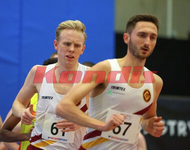 NM Friidrett Innendørs 2024 - 3000 meter menn - A-heatet - Johannes Teigland