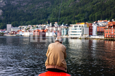 Fisker i Sandviken i Bergen