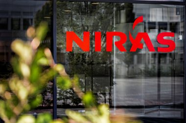 NIRAS logo at headquarters, Allerød