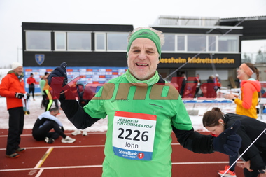 John Erik Lein sitter i styret i Kondis og løp halvmaraton under Jessheim Vintermaraton 2023