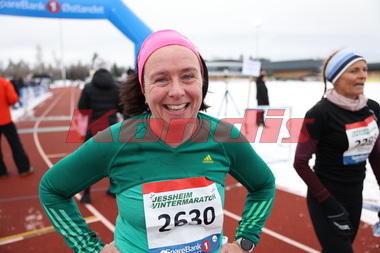 Siri Slotterøy Johnsen løp halvmaraton under Jessheim Vintermaraton 2023