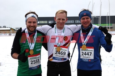 Johannes Teigland vant halvmaraton foran Knut Olav Øygardpå andre og Asbjørn Slagtern Fjellvåg på tredje under Jessheim Vintermaraton 2023