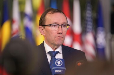 Espen Barth Eide at the NATO foreign ministers' meeting on 4 April 2024