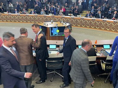 Espen Barth Eide at the NATO foreign ministers' meeting on 4 April 2024