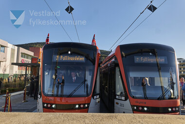 Biletet er frå markeringa av ferdig bybanelinje 2 til Fyllingsdalen 18. november 2022