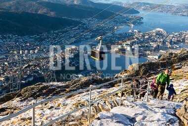 Vinter på Ulriken i Bergen