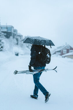 Vinter og snøvær i Tromsø