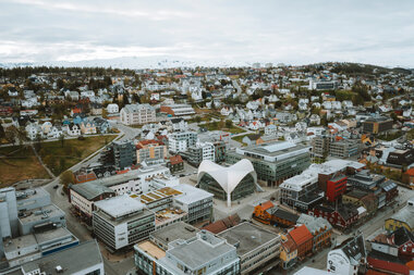 Oversiktsbilde over Tromsø sentrum