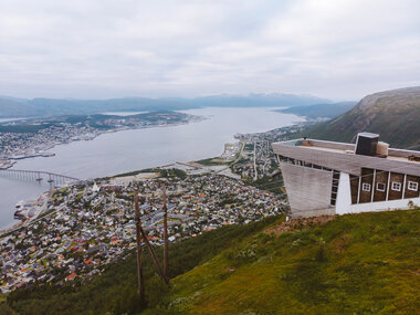 Utsiktsbilde fra Fjellheisen over Tromsø