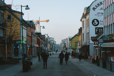 Gågata i Tromsø sentrum