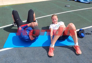 Per -Einar Torbergsen og datteren Stella på treningsleir til Spania med SK Vidar og Team RP