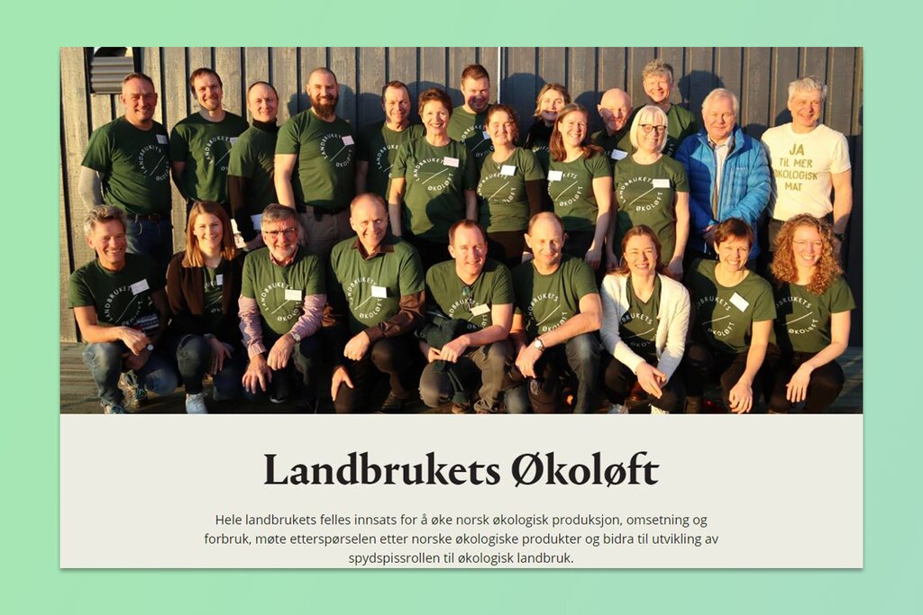 Inspirasjonsbønder i Landbrukets Økoløft. Fra nettsiden til Økologisk Norge, 2020