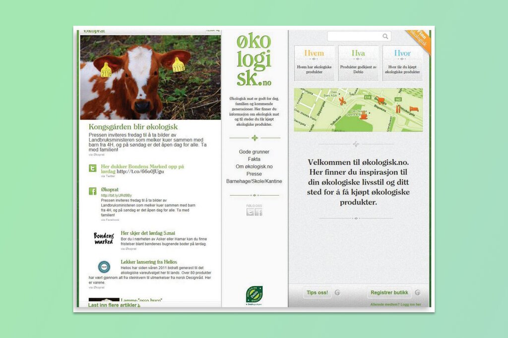 Nettstedet økologisk.no ble fra 2011 den viktigste kanalen for Matmerks markedsføring av økologisk mat.